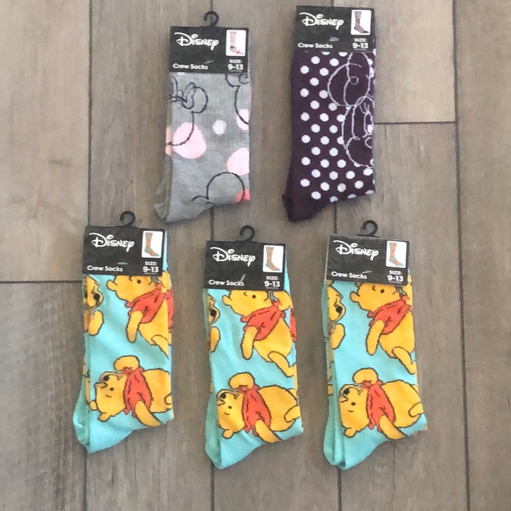 Disney Minnie and Winnie the Pooh Sock Bundle